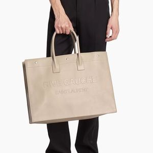 NWT SAINT LAURENT Rive Gauche Leather large Tote Bag 100% authentic genuine